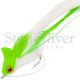 (d) Deer Hair Jumbo Diver - Chartreuse/White