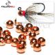 Fulling Mill Slotted Tungten Beads - Copper