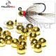Fulling Mill Slotted Tungten Beads - Gold