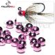 Fulling Mill Slotted Tungten Beads - Metallic Pink
