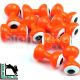 HL Double Pupil Lead Eyes - Fl Orange