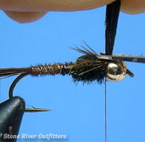 Step 11 - Tying the Beadhead Pheasant Tail Nymph