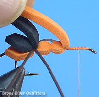 Step 7 - Tying the Chernobyl Ant